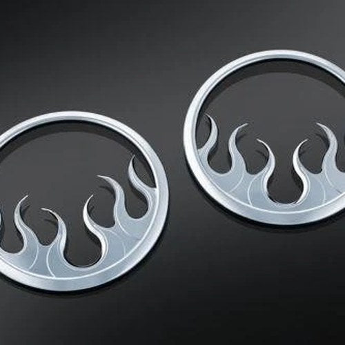 Kuryakyn Front Speaker Accents Flame #7374 Harley Davidson
