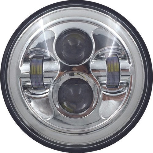 Pathfinder High Definition 7" LED Headlight with Full Halo Chrome #HD7MCH