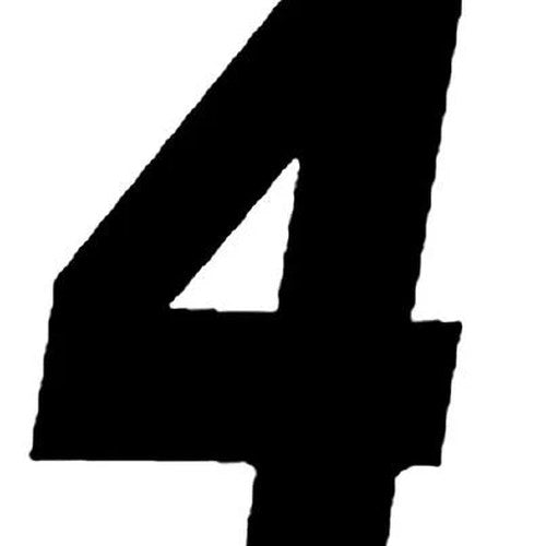 Dirt Digits Super X Numbers 7" Black #4 3-Pack