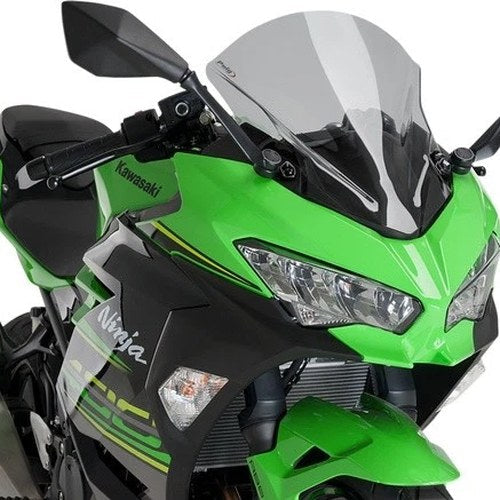 Puig 3mm Z Racing Windscreen Light Smoke for Kawasaki EX400H Ninja 400 2018-2023