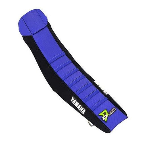 Dcor Ribbed Seat Cover Black/Blue #30-50-485 for Yamaha YZ450F/YZ250F 4-Stroke