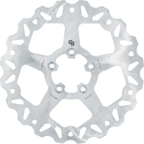 GBrakes Solid Wave Brake Rotor 11.5" Front Silver #GBD9011X Harley Davidson