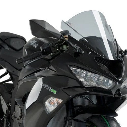 Puig 3mm Z Racing Windscreen Light Smoke #3177H for Kawasaki Ninja ZX-6R 2019