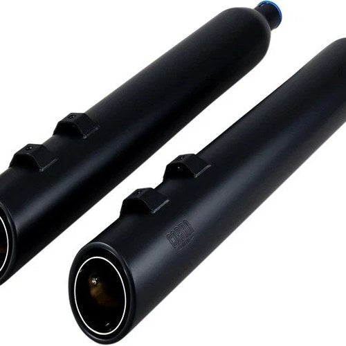 Cobra 909 Uppercut Dual Slip-On Mufflers Black #6268RB Harley Davidson