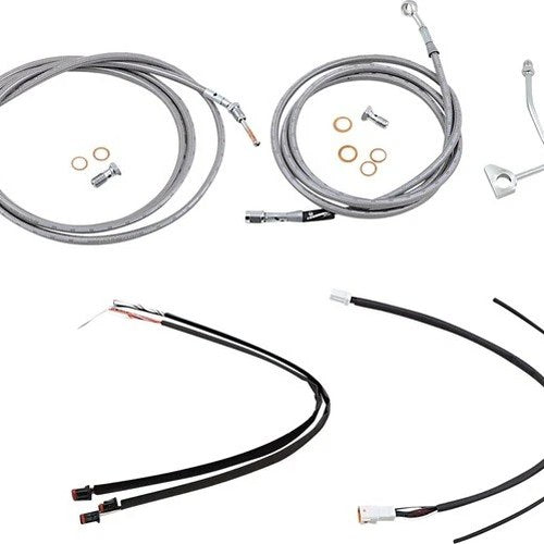 Burly Handlebar Cable/Line Kit for 16" Hangers w/ABS Stainless #B30-1168