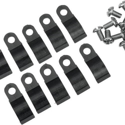 Drag Specialties Anti-Rattle Clutch Clip Black 10-Pack #173773