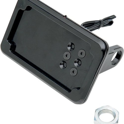 Cycle Visions In-Close Horizontal License Plate Holder Black #CV4607BLH