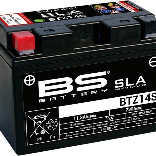 BS Battery Sla Factory Activated Maintenance Free Battery BTZ14S #300638