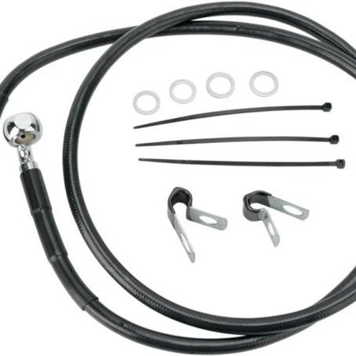 DS Vinyl Brake Line Kit Front #640112-BLK Harley Davidson Dyna