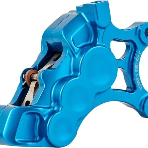 Arlen Ness Six-Piston Diff. Bore Caliper for 14" Rotor Front Right Blue #02-203