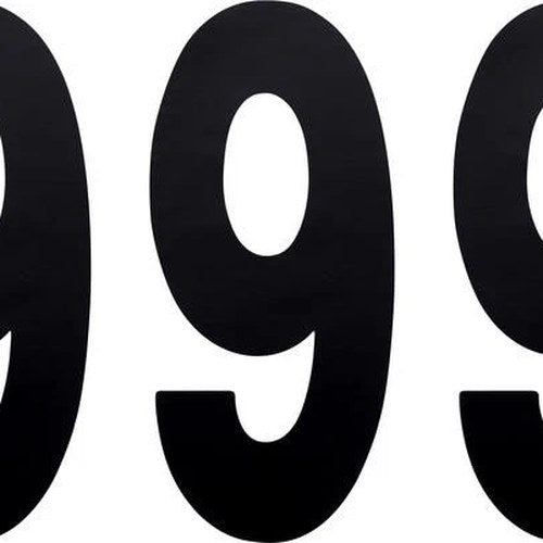 Factory Effex 8" Standard Numbers #9 Black 3-Pack