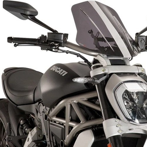 Puig Naked Touring Windscreen Light Smoke Ducati XDiavel/XDiavel S 2016-2018