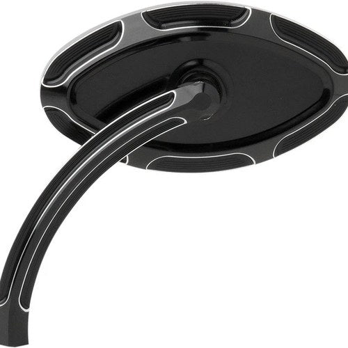 Arlen Ness Beveled Cat Eye Mirror Left Black