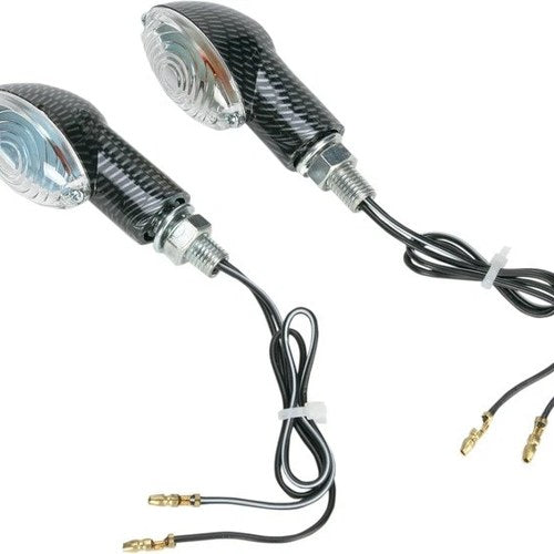 K&S Ultra Mini-Stalk Marker Light Set Single Filament Carbon Clear