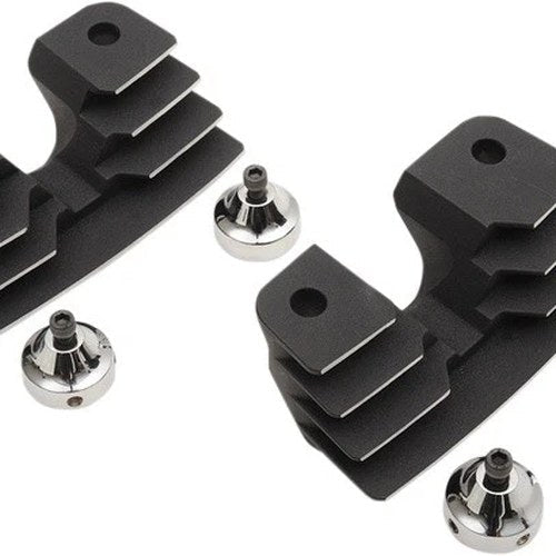 Drag Specialties Spark Plug/Head Bolt Covers Wrinkle Re-Machined #173820