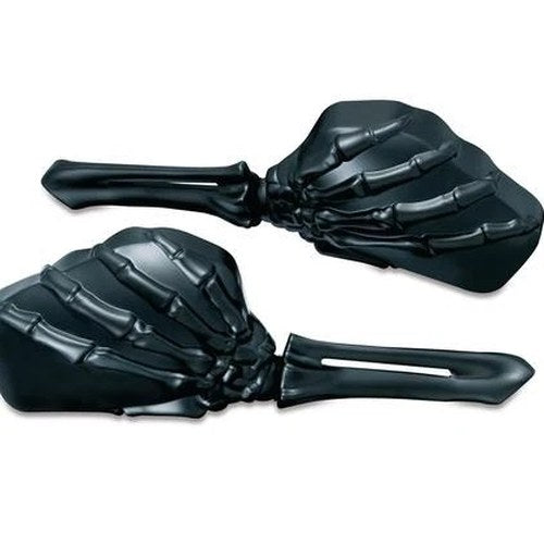 Kuryakyn Skeleton Hand Mirrors Black