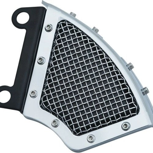 Kuryakyn Mesh Brake Caliper Cover Single Disc Front Chrome #6540 Harley Davidson