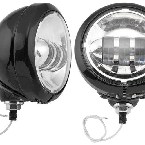 Letric Lighting LED Passing Lamps without Brackets Chrome/Black LLC-PL-CB