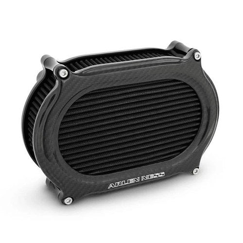 Arlen Ness Stage 2 Method Oval Air Cleaner Kit Carbon Fiber/Black #600-218