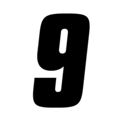 Factory Effex 7" Factory Numbers #9 Black 3-Pack