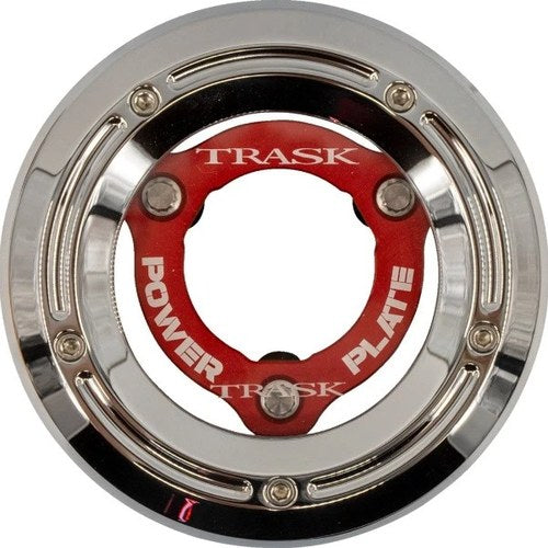 Trask Derby Cover/Power Plate Kit Chrome/Red Harley Davidson Softail