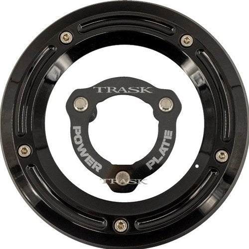 Trask Derby Cover/Power Plate Kit Black/Black #TM-0051-BK-BK Harley Davidson