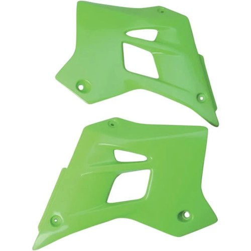 UFO Radiator Shrouds 05-12 KX Green for Kawasaki KDX200 1995-2008 KA02787026