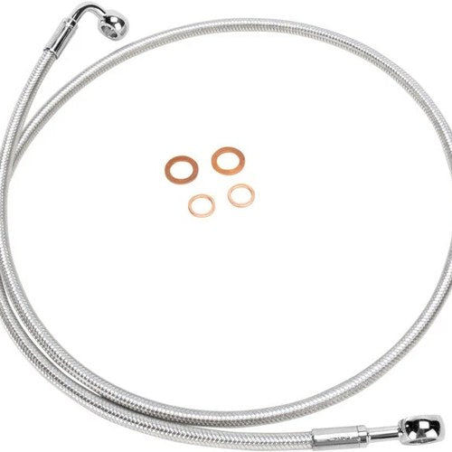 Magnum Polished Stainless E-Z Align Front Brake Line 50" 56450SW Harley Davidson
