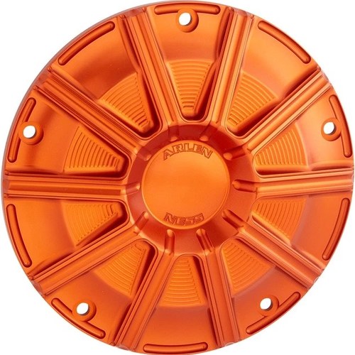 Arlen Ness 10-Gauge Derby Cover Orange #700-005 Harley Davidson