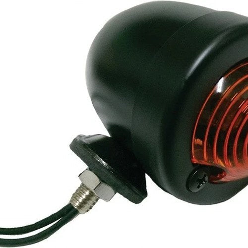 HardDrive Bullet Marker Light Dual Filament Satin Black with Amber Lens