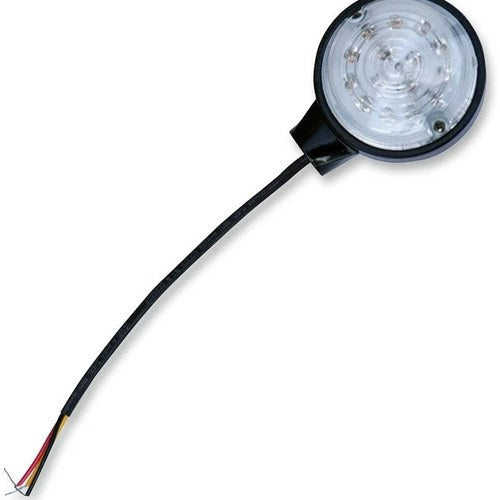 Burly Handlebar Mount Turn Signals Front Black/Clear/Amber #B13-2502B