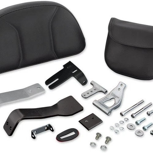 Show Chrome Quick Detach Smart Mount Backrest Large Black Can-Am Spyder RT