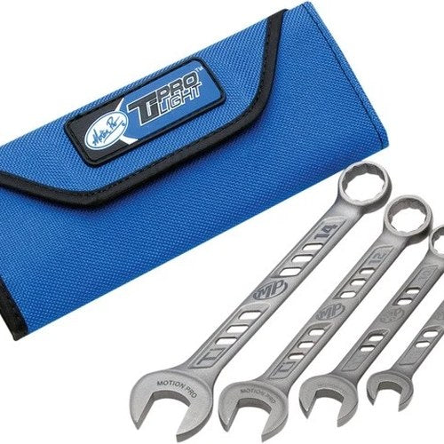Motion Pro TiProlight Titanium Combination Wrench 4-Piece Set 8mm to 14mm