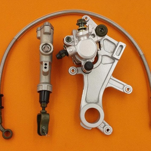 Rear Brake Caliper Master Cylinde & Hose For Honda CRF250R 450R CR250R CRF250X