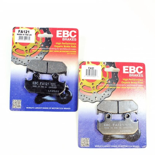 Ebc FA121 Organic Motorcycle Brake Pads Non Asbestos Performance - 2 Pair