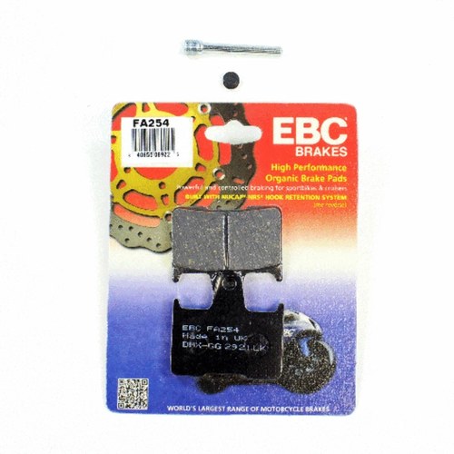 Ebc Organic Brake Pad Set FA254 - 1 Pair with Caliper Pins