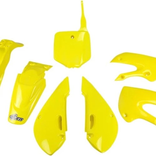 UFO Complete Plastics Kit Yellow KA37002102 for Kawasaki KLX110 2002-2009