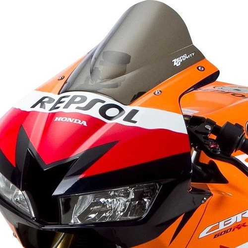 Zero Gravity Double Bubble Windscreen Smoke fits Honda Cbr 600 2013-2024