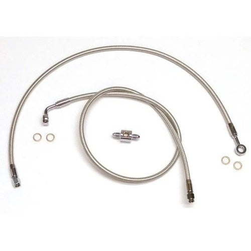 Magnum Polished Stainless Rear DOT Brake Line Kit 52-5/8" #5612 Harley Davidson