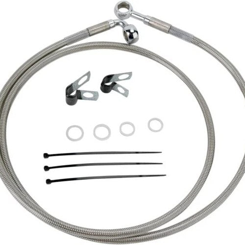 DS Braided Brake Line Kit Front +2" Harley Davidson Softail/Dyna #143711