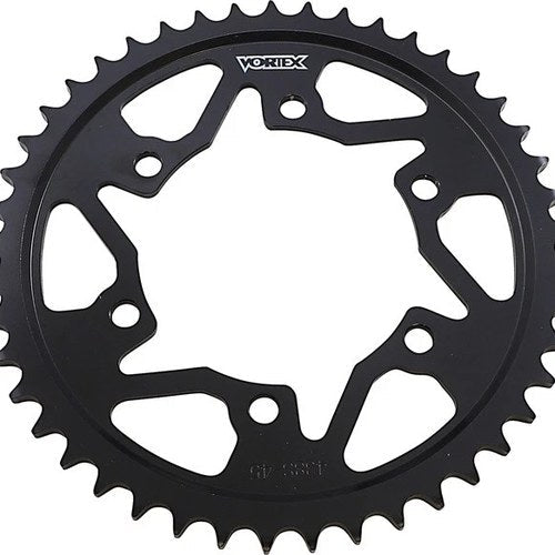 Vortex Steel Rear Sprocket 45T 530 Black #438S-45 for Yamaha/Kawasaki/Suzuki