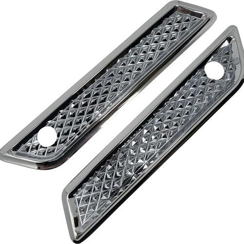 Covingtons Diamondback Saddlebag Hinge Covers Chrome #C3010-C Harley Davidson