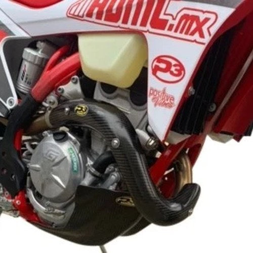 P3 Carbon Fiber Header Heat Shield for Stock Pipes Gas MC 450F/EX 450F 2021