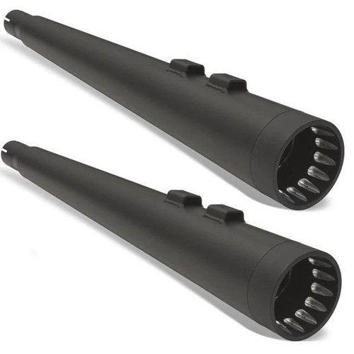 Bassani 4" Dnt Megaphone Mufflers Black #1F57DNT5B Harley Davidson
