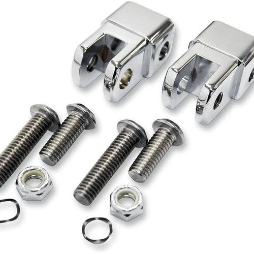 LA Choppers Male To Female Mount Footpeg Adapters Chrome