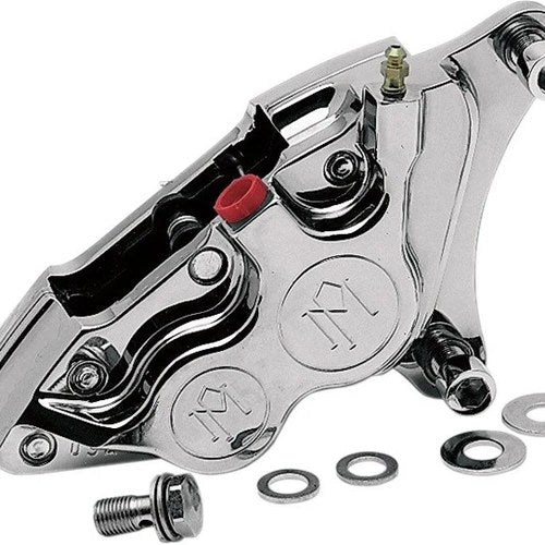 PM 4-Piston Direct Bolt-On Caliper for 11.5 Rotor Front Left Chrome 0053-2915-CH