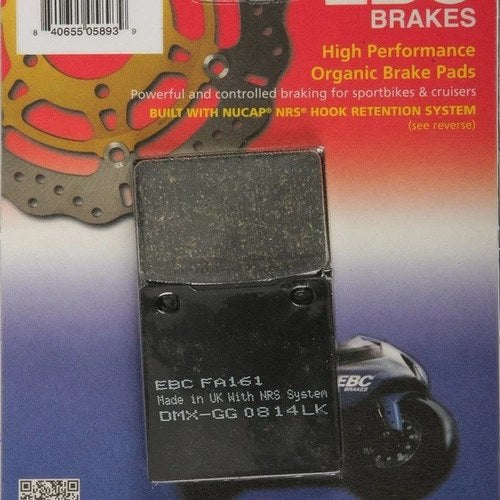 Ebc Organic Brake Pads Rear #FA161 for Kawasaki