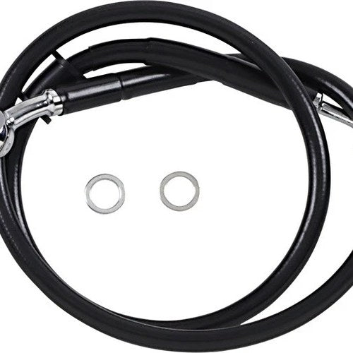 DS Black Vinyl Front Upper ABS Brake Line Kit 32-3/4" +6" Black #212092