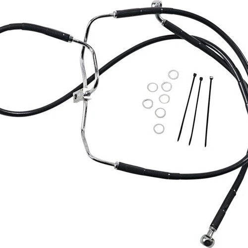DS Vinyl Brake Line Kit Non-ABS Front +8" Harley Fxdf Dyna Fat Bob 08-16