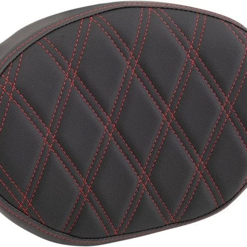 Drag Specialties Double Diamond Oval Pad for Square Sissy Bars Black/Red